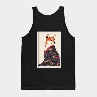 Shiba inu japanese with kimono vintage Tank Top